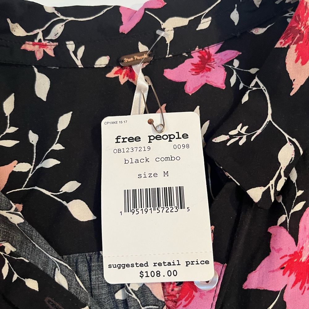 Free People Lighten Up Floral Mini Dress M NWT - Picture 8 of 14
